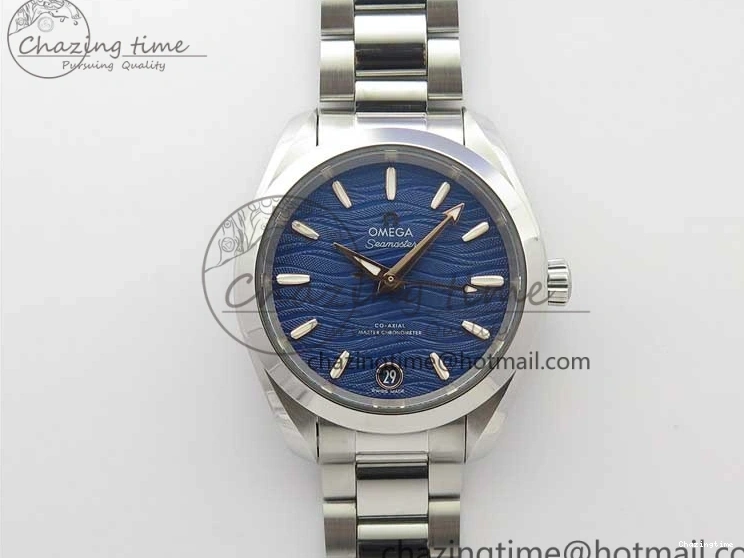 0409 Aqua Terra 150M 34mm Ladies SS VSF 1:1 Best Edition Blue Wave Dial on SS Bracelet A Reliable 7931